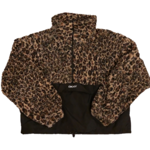 EUC DKNY Half Zip Sherpa Windbreaker